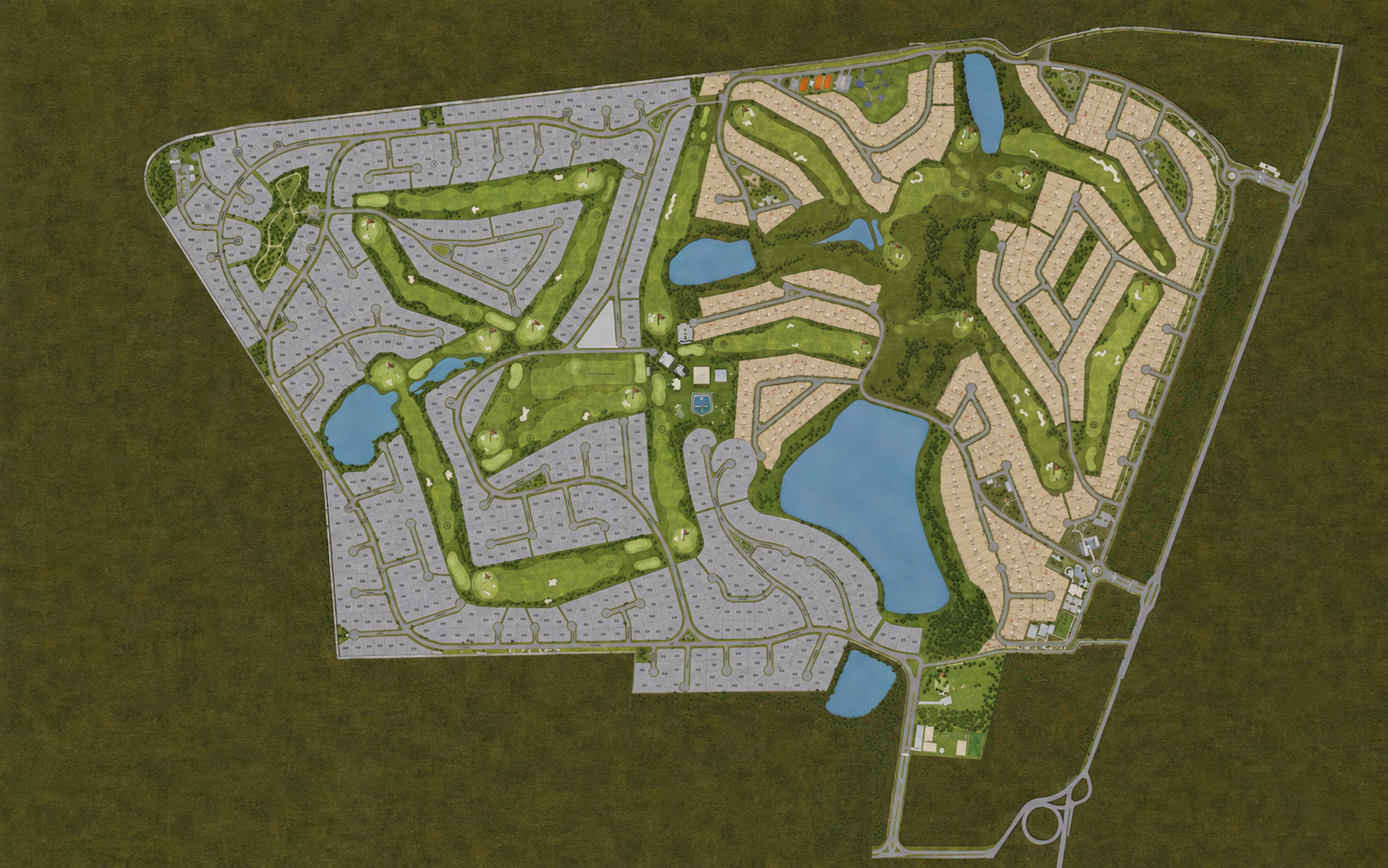 Masterplan do Lago Azul com os pontos de interesse